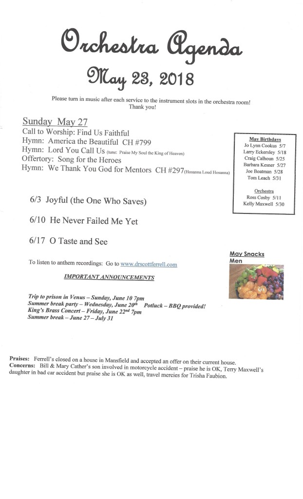 Orch agenda 5-24-18